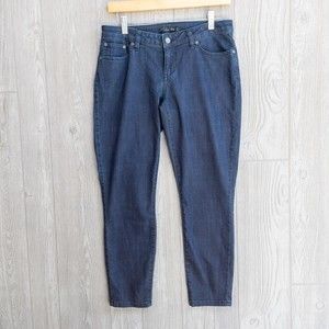 PRANA Dark Wash Cropped Capri Jett Denim Jeans Womens‎ Sz 6/28 Style W4JETT115